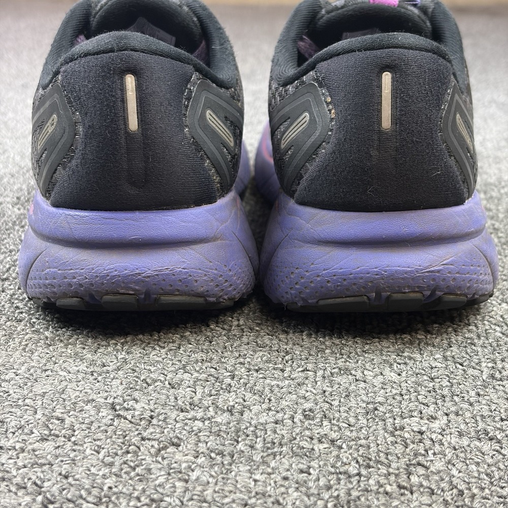 Brooks Ghost 14 Leopard Print Cheetah Running Shoes Black Purple Womens Size 9 B - Picture 6 of 10